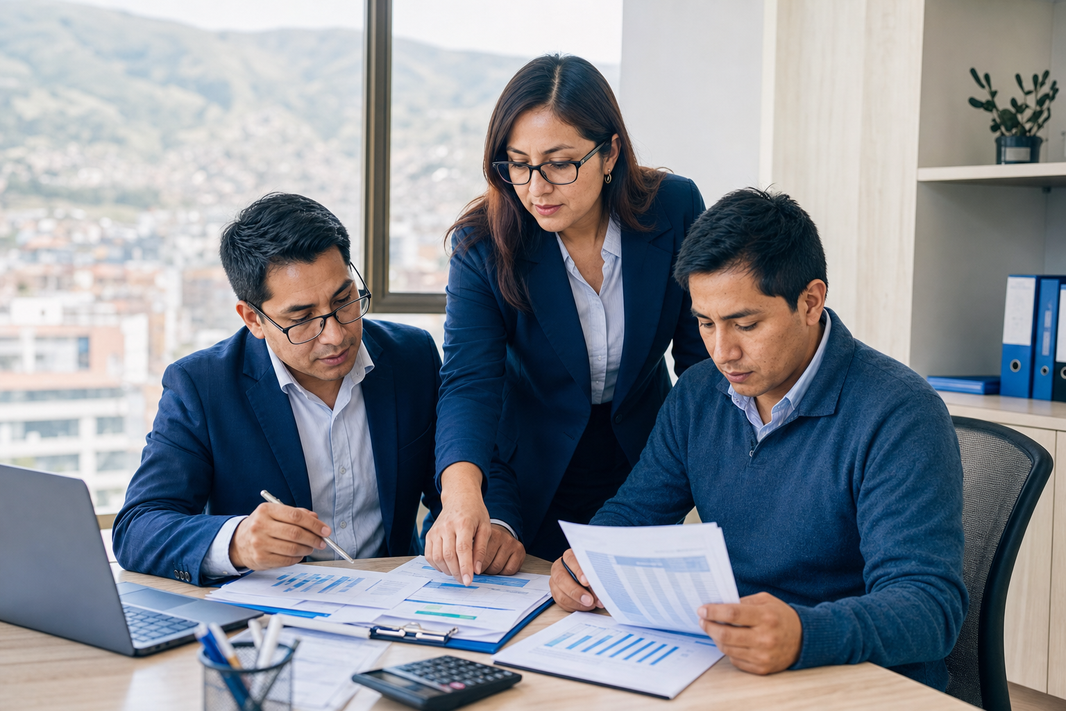 Profesionales de Conta-VIP revisando información contable